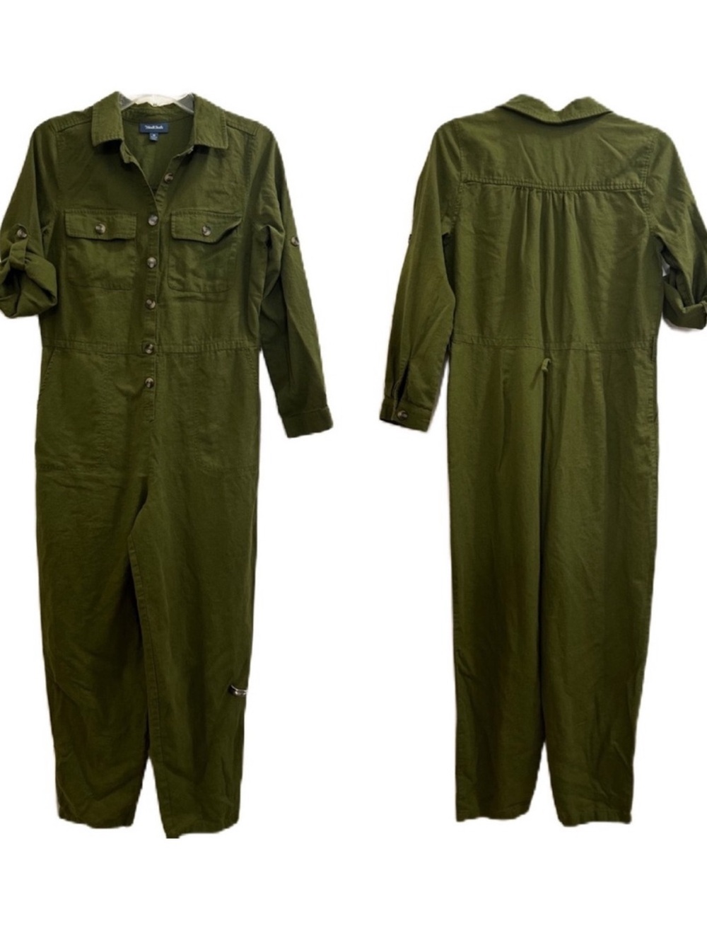 ModCloth Linen Blend Comfy Commitment Jumpsuit  Medium - Picture 4 of 9